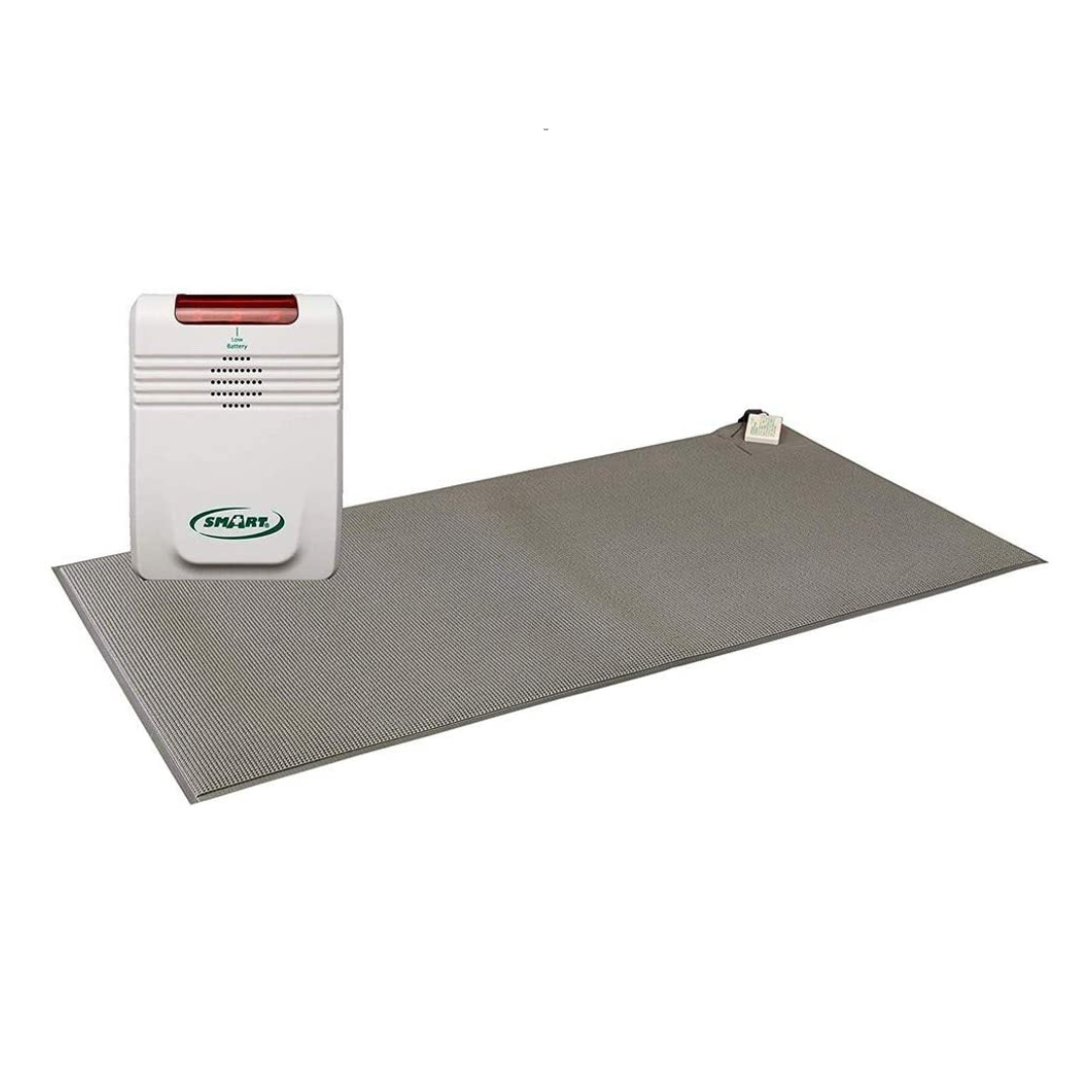 Smart Caregiver Anti Wandering Cordless Monitor with Cordless Gray Floor Mat 24in x 36in - Senior.com Patient Monitors